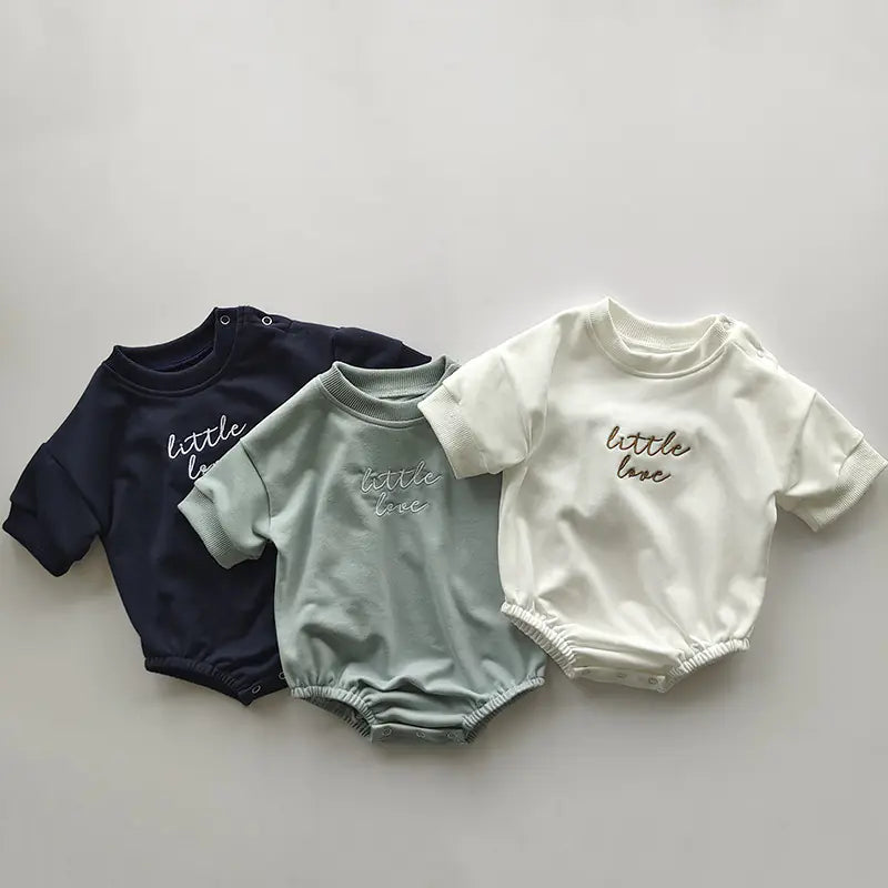Embroidered Cotton Baby Crawling Clothes for Infants