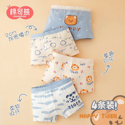 Boys' Cotton Boxer Shorts for Autumn/Winter (100% Cotton)