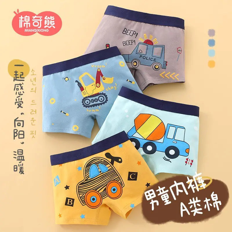 Boys' Cotton Boxer Shorts for Autumn/Winter (100% Cotton)