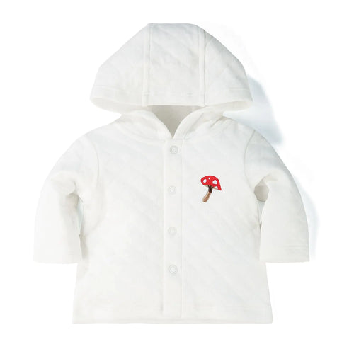 Minicoco 100% Cotton Baby Fall Hoodies Jacket Comfortable Soft and Warm Baby Spring Jacket0-24Months Solid-Coloured Coat