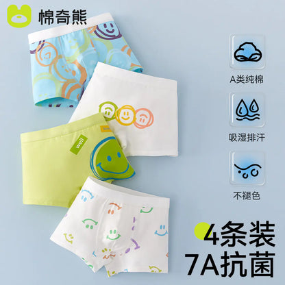 Boys' Cotton Boxer Shorts for Autumn/Winter (100% Cotton)