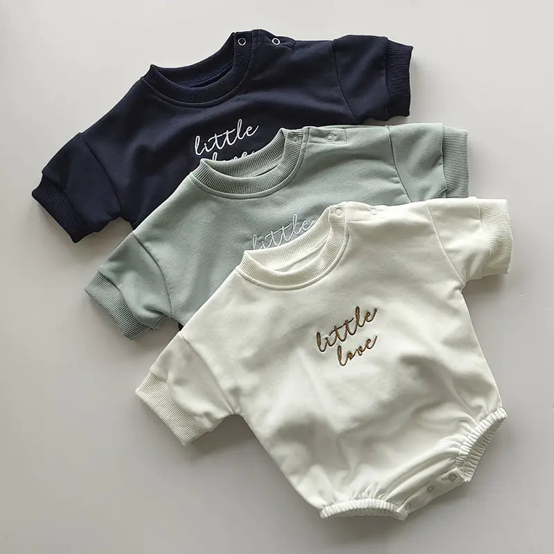 Embroidered Cotton Baby Crawling Clothes for Infants