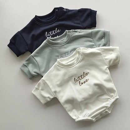 Embroidered Cotton Baby Crawling Clothes for Infants