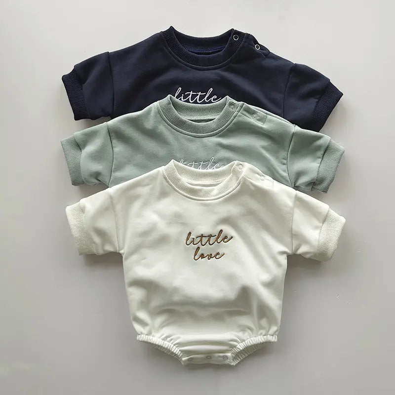 Embroidered Cotton Baby Crawling Clothes for Infants