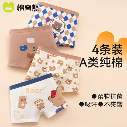 Boys' Cotton Boxer Shorts for Autumn/Winter (100% Cotton)