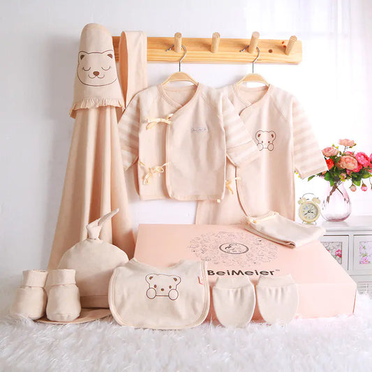 Newborn Gift Set with Color Cotton Baby Clothes