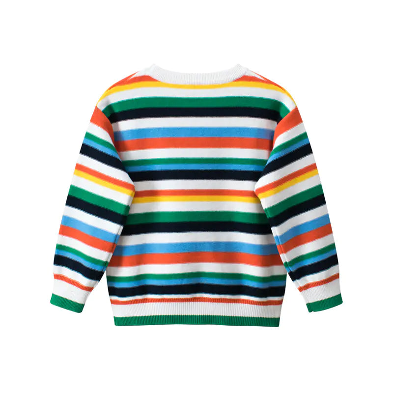 100% Cotton Striped Sweater for Boys and Girls