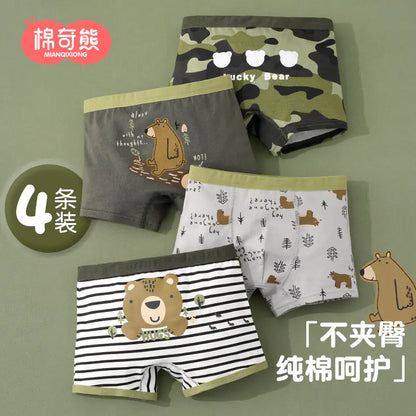 Boys' Cotton Boxer Shorts for Autumn/Winter (100% Cotton)