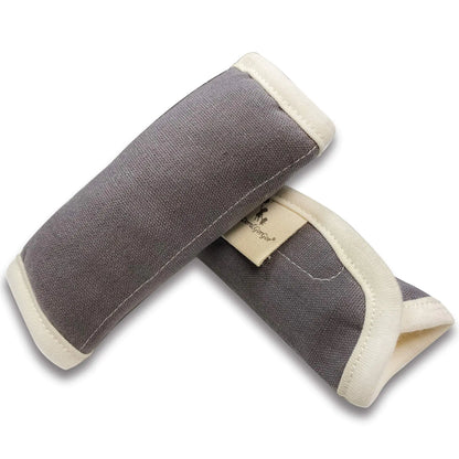 DorDor & GorGor Organic Baby Seat Belt Cushion Extra Plush 100% Cotton (Gray)