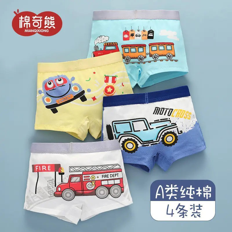 Boys' Cotton Boxer Shorts for Autumn/Winter (100% Cotton)