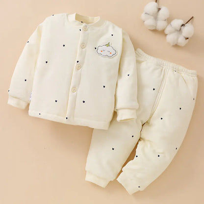 Cotton Thermal Baby Clothes Set for 1-2 Years Old