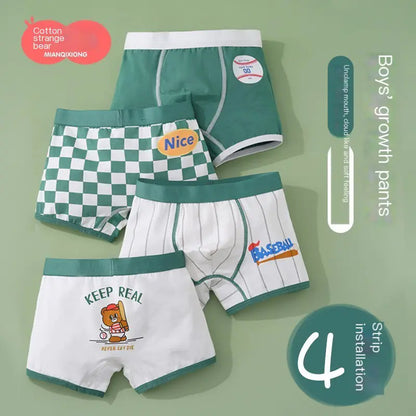 Boys' Cotton Boxer Shorts for Autumn/Winter (100% Cotton)