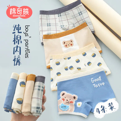 Boys' Cotton Boxer Shorts for Autumn/Winter (100% Cotton)