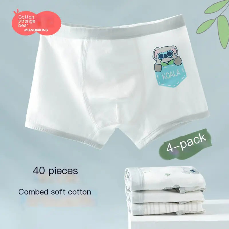 Boys' Cotton Boxer Shorts for Autumn/Winter (100% Cotton)