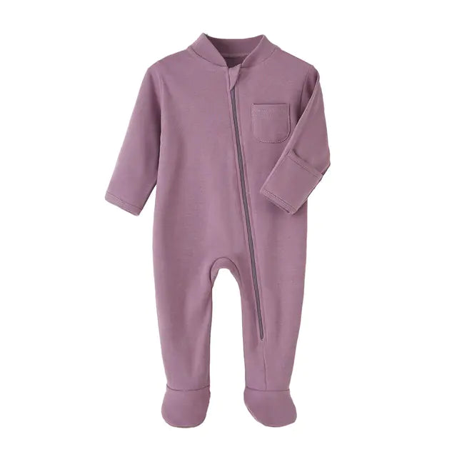 100% Cotton Solid Color Newborn Baby Jumpsuit Romper