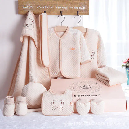 Newborn Gift Set with Color Cotton Baby Clothes