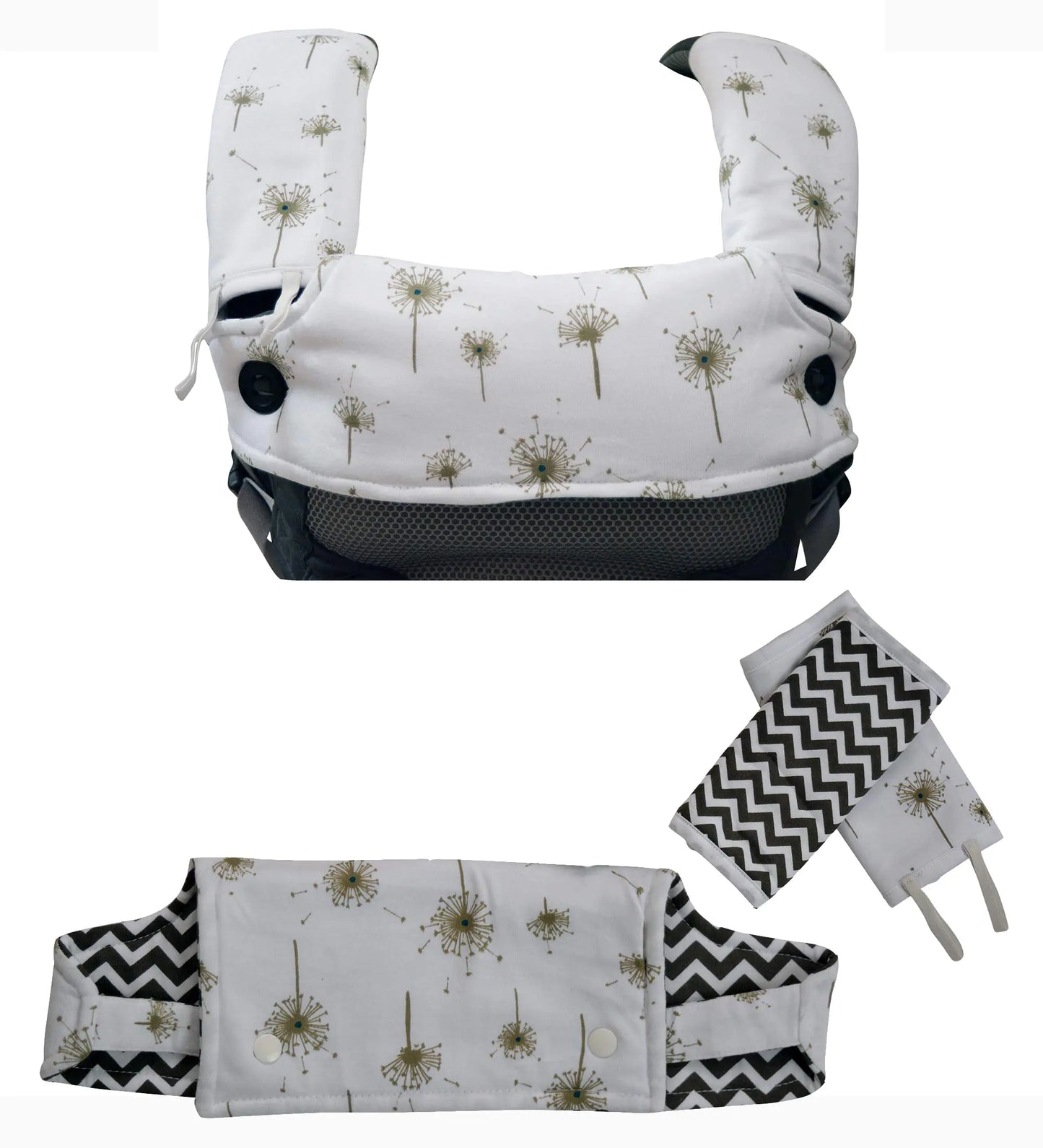 Baby Carrier Cover Organic Cotton Drool Teething Pads Fit Ergobaby All Carriers
