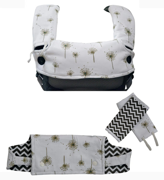 Baby Carrier Cover Organic Cotton Drool Teething Pads Fit Ergobaby All Carriers