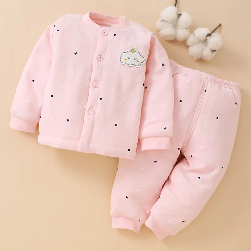 Cotton Thermal Baby Clothes Set for 1-2 Years Old